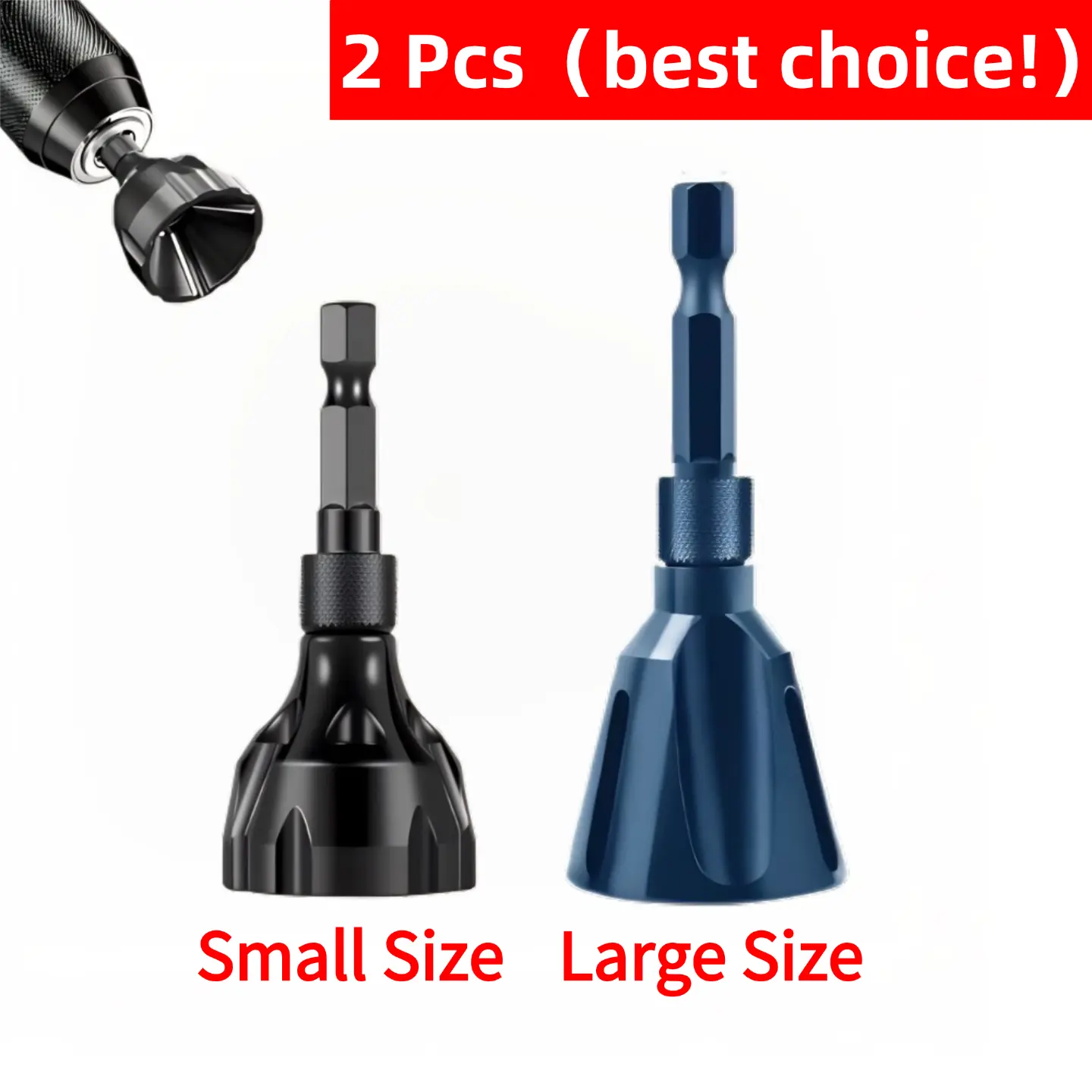 2 Pcs（Black Small Size & Blue Large Size ）