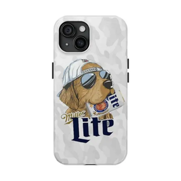 Miller Lite Golden Dog Camouflage Pattern Design Phone Case