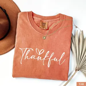 Comfort Colors Thankful Shirt, Thanksgiving Sweatshirt, Cute Fall Crewneck, Fall Shirt, Long Sleeve Tee, Retro Fall Season, Autumn Tees