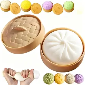 4-Piece Dumpling Squishy Party Favors, Soft Stretchy Stress Relievers - Home & Office Stress Relief, Creative Gift for Adults & Kids (Home & Festive Supplies)