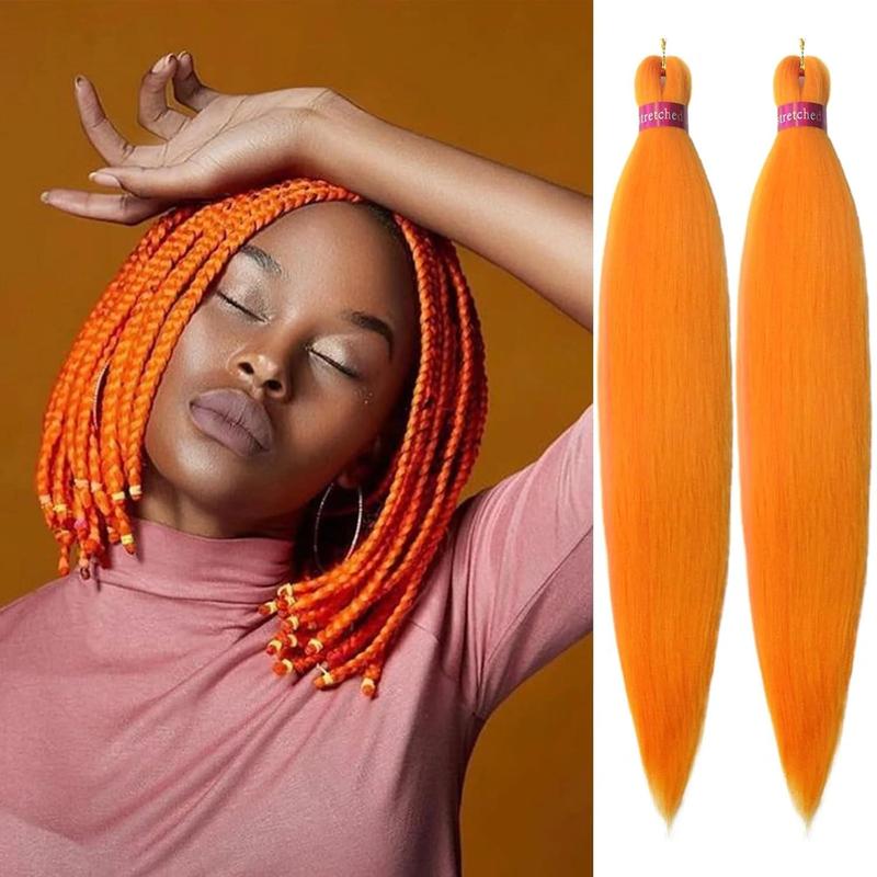 Hot Pink Braiding Hair Pre Stretched 2 Packs Box Braids Hair Extensions 26 Inches Synthetic Pre Stretched Braiding Hair