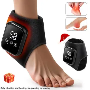 Electric Ankle Foot Massager with 3 Heating Levels and 3 Vibration Modes, Foot Hot Compress Wrap, Intelligent Timer for Sports Relaxation, Perfect Holiday Gift, Adjustable, Relaxation Aid, Foot Spa Machine