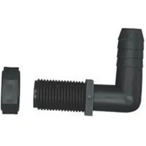 Green Leaf Inc Elbow Poly 1/2Barb X 11/16M Un NTL 12 P 2PK