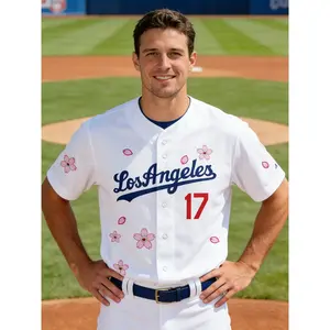Shohei Ohtani #17 Dodgers "Sakura" Baseball Jersey — Los Angeles Team-Style Trendy Cardigan Jersey. An exclusive fan item—the perfect gift for baseball enthusiasts and fans!