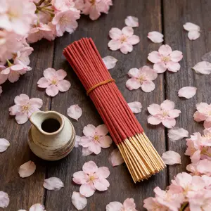 Cherry Blossom Bamboo Skewer Scent, Gentle Non-Pungent Aroma, Ideal for Bedroom Yoga Meditation Relaxation Camping, Scented