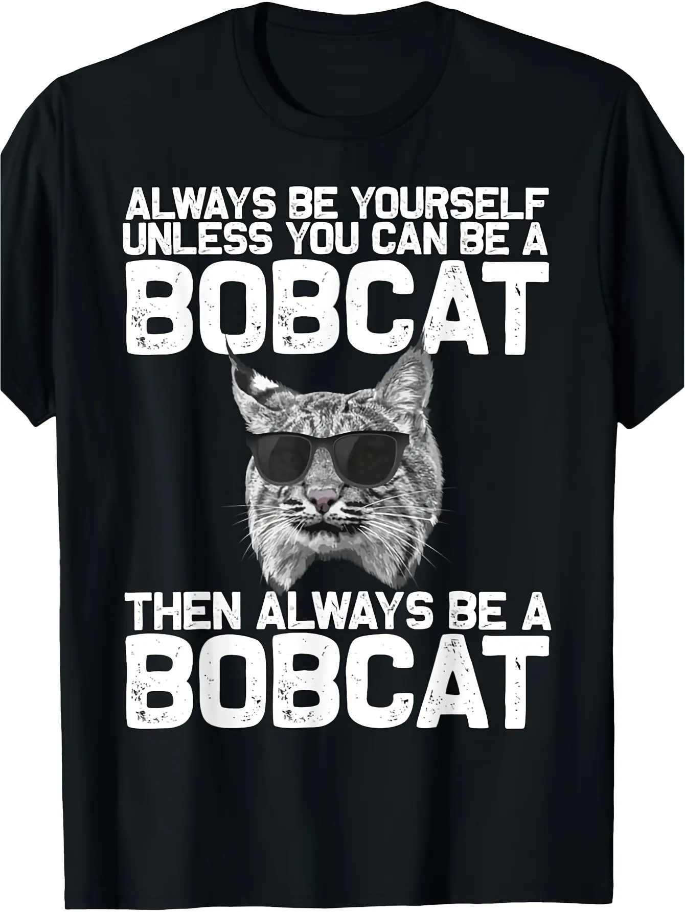Men'S  Women'S Bobcat T-Shirt _ 200g Soft Retro, A unisex soft cotton short sleeve t shirt, vintage graphic casual tee for men women teens, perfect birthday holiday gift for camping travel gym daily street casual wear