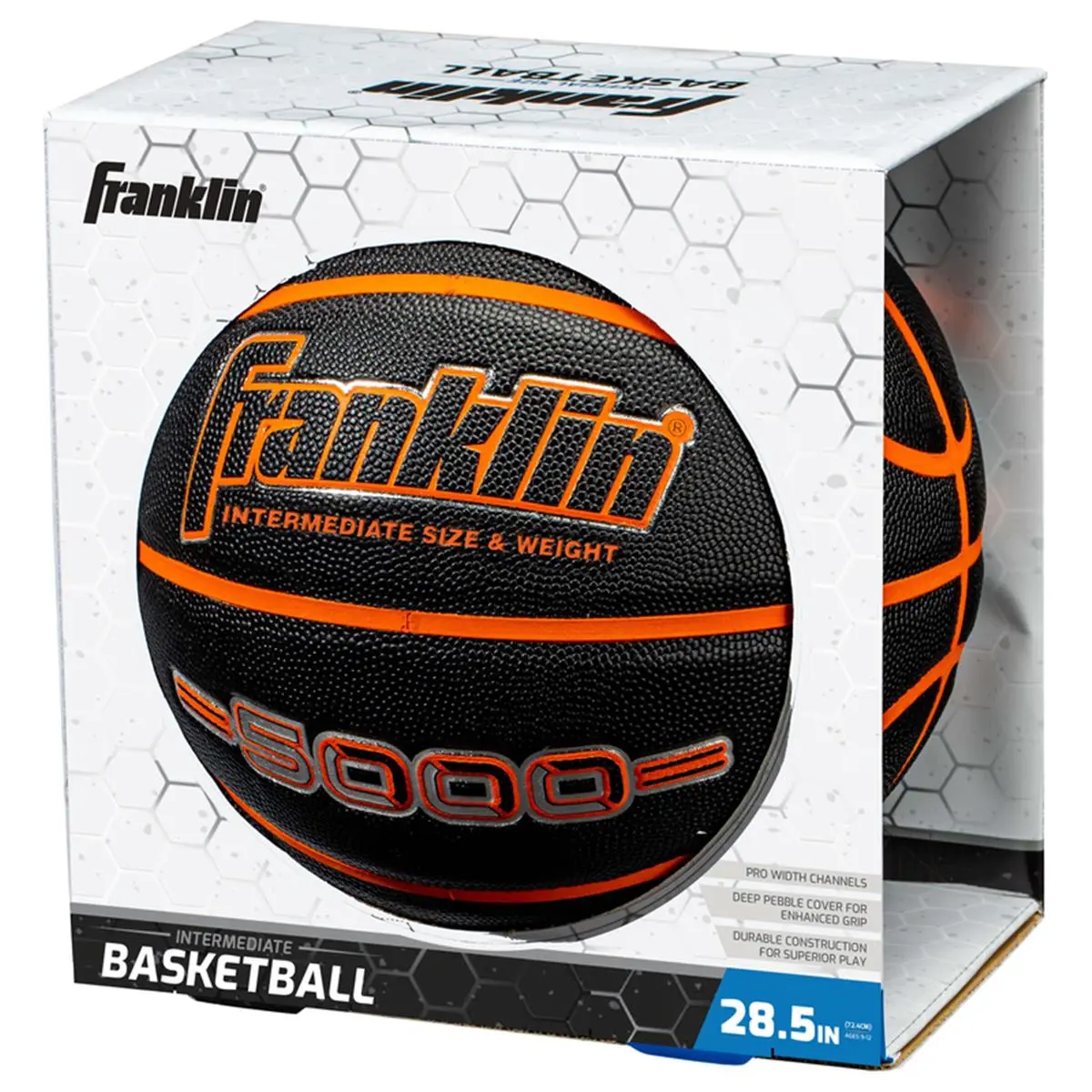 Franklin Composite Indoor & Outdoor Basketball, 28.5" Shooting Basketball for Athletes with Superior Grip and Asymmetrical Panel Design, Round Ball Basketballs, Shooting Basketballs