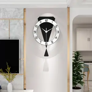 New Elegant Silent Wall Clock - Acrylic Battery-Powered Ideal For Living Room & Bedroom Decor Round