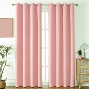 Simple Blackout Curtain, Home Decoration Curtain, High-Density Woven Fabric, New Sun Protection Insulation UV-Resistant, Multiple Colors Available, Easy Installation