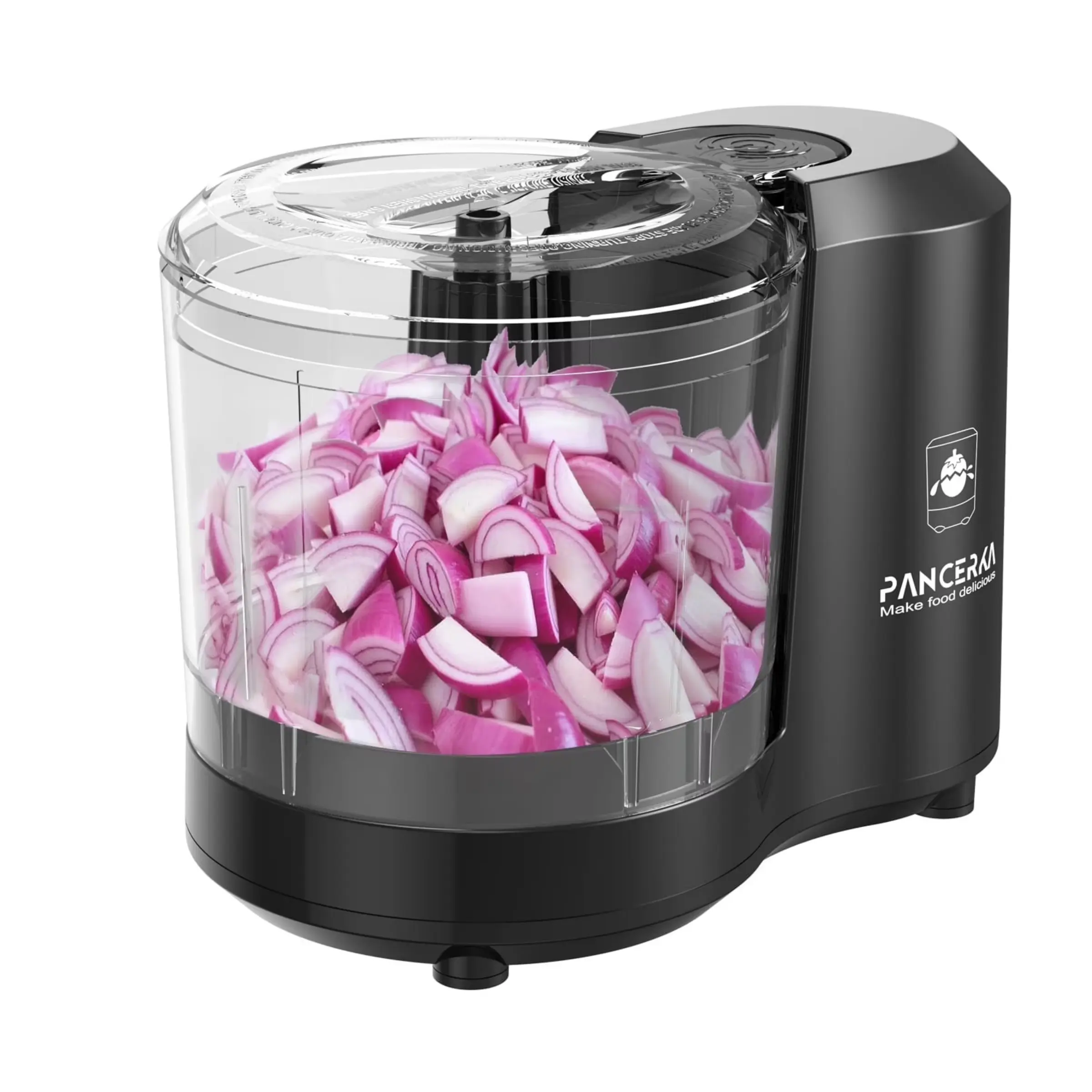 PANCERKA Electric Food Chopper, 1.5Cup Food Processor, BRL-7003, Black