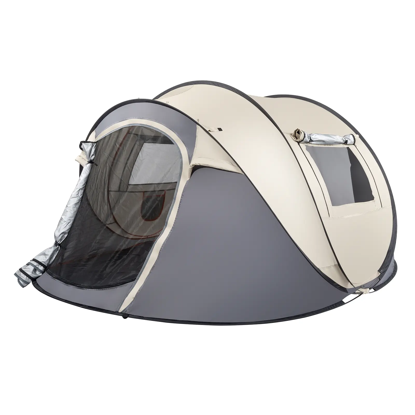Camping Tent, 4 Person Pop Up,Easy Setup For Camping/Hiking/Fishing/Beach/Outdoor,Etc