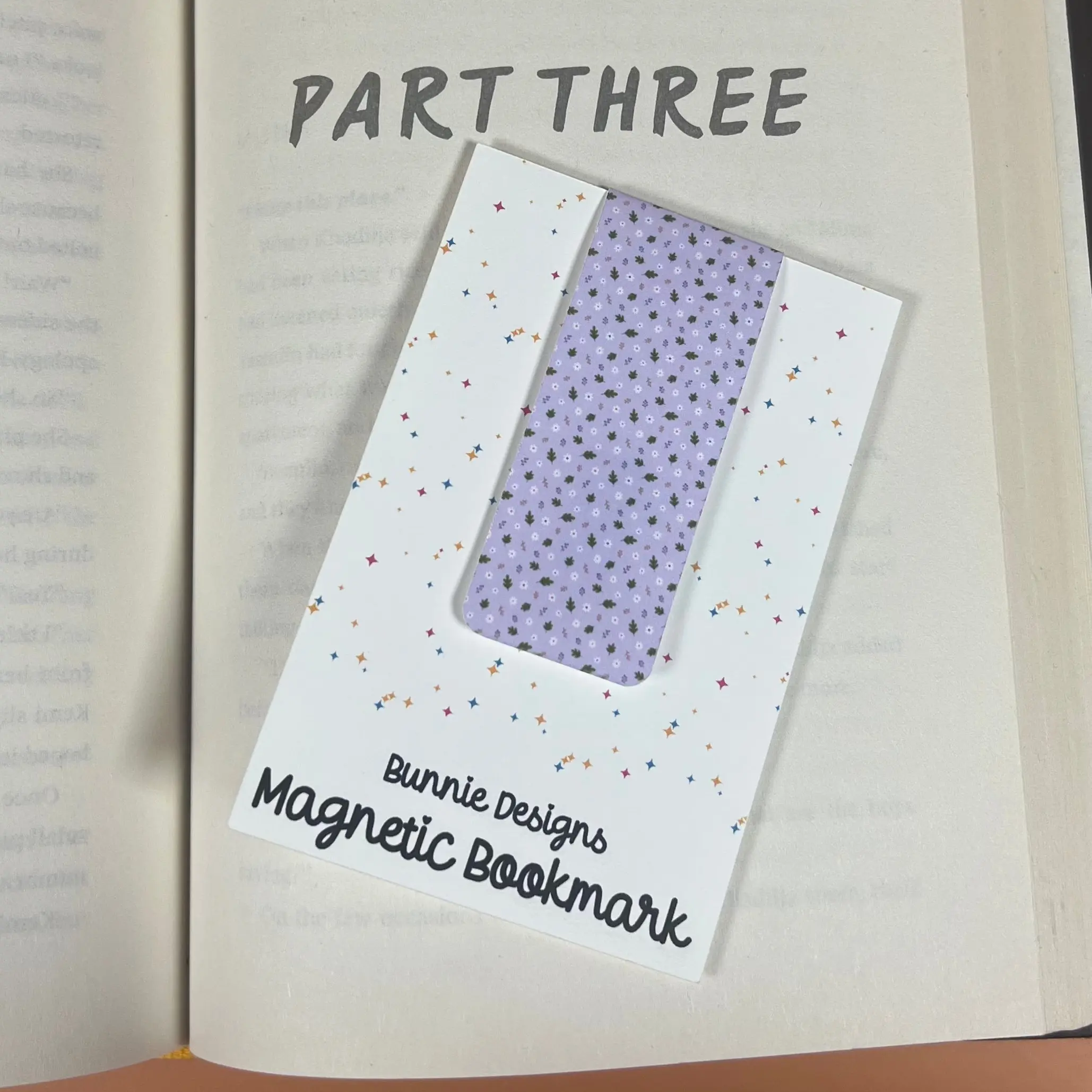 Lavender  Daisy Magnetic Bookmark