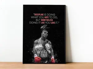 [UNFRAMED POSTER] Mike Tyson Boxing Motivational Poster: MMA Legend Wall Art (No Frame)