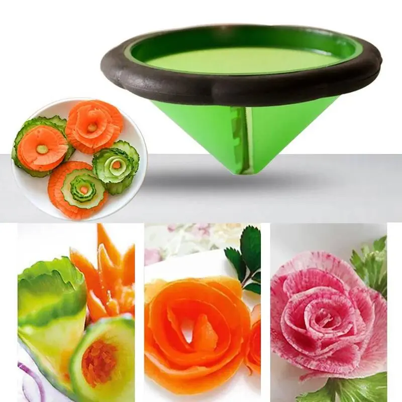 Vegetable Spiral Grater - Plastic Body & Stainless Steel Kitchen Accessories, Carrot Cutter, Curling Slicer, Salad Garnish Tool for Carrot & Cucumber Slicing