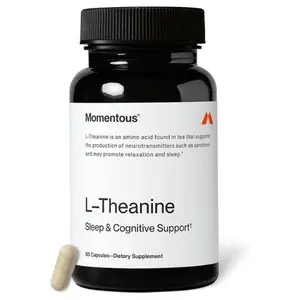 Momentous L-Theanine Dietary Healthcare Supplement - 200 mg Capsules for Relaxation & Focus, NSF Certified for Sport, GMO- & Gluten-Free, 60 Servings