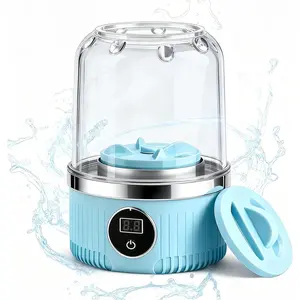 Upgraded Portable Mini Washing Machine Rechargeable Cordless Laundry Cup for Underwear Bra Socks Compact Travel Essentials