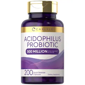 Carlyle Acidophilus Probiotic Capsules for Women and Men | 500 Million CFU | 200 Pills | Lactobacillus Supplement | Non-GMO and Gluten Free Carlyle Acidophilus Probiotic Capsules for Women and Men | 500 Million CFU | 200 Pills | Lactobacillus Supplement | Non-GMO and Gluten Free