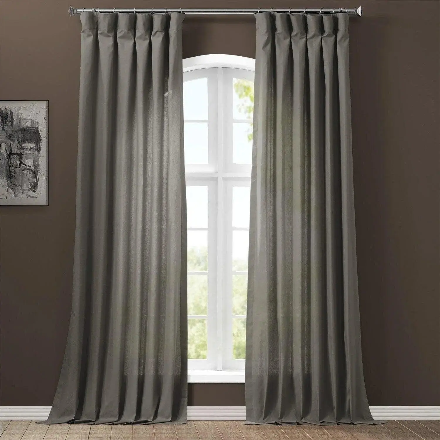 Solid Cotton Plain Window Curtains - Home Decoration Curtain for Bedroom, Half Price Offer, Window Curtains Bedroom