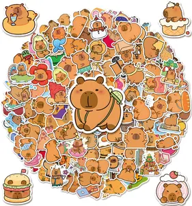 200pcs Capybara Stickers, Cute Vinyl Stickers Laptop Water Bottle Stickers for Kids Waterproof Animals Decals Sticker for Adults Teens Kids Classroom Prizes