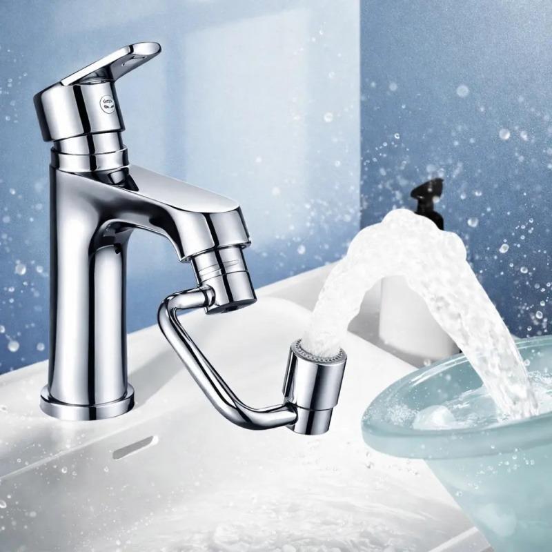 1440 Rotation Faucet Aerator for Toddlers Dual Sprayer Mode Bathroom Kitchen Tap Head Replacement Smart Face Washing Accessory Extension