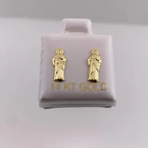 14k Gold San Judas Earrings