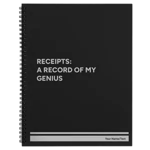 Personalized My Genius Spiral Notebook (large) | Black