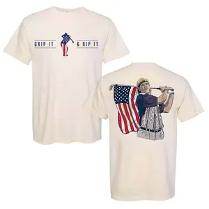 John Daly - Grip It And Rip It Golf Tshirt, John Daly Merica 4th Of July Shirt, Patriotic Golf Tee, Endless Style Possibilities, Classic Cotton