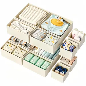 6-Piece Set Storage Boxes, Open Drawer Home Organizing Bin - Space-Saving Household Storage Solution for Bedroom Underwear, Panties, Socks