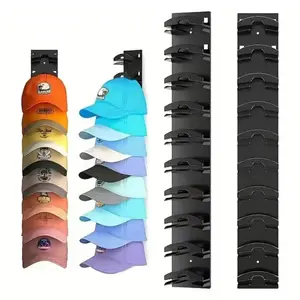 Wall Mounted Baseball Cap Storage Rack, 1/2 Counts Multipurpose Wall Mounted Hat Hook, Hat Storage Display Rack for Closet Door & Bedroom, Shelves, Hat Hanger Holder