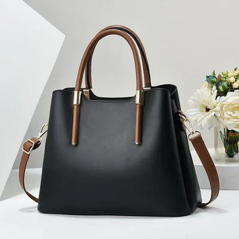 BIGWIG Simple Multi-layer Large Capacity Handbag, Imitation Leather Women's Hobo Bag, Tote Bag, Daily Use Crossbody Bag, Portable Exquisite Clothing Matching, Elegant Minimalist Handbag, High Capacity Handbag