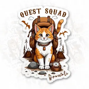 Quest Squad Bookish Sticker Dragons Stickers Fourth Wing Booktok Book Lover Broccoli Waterproof Die-Cut Vinyl Sticker for Kindle