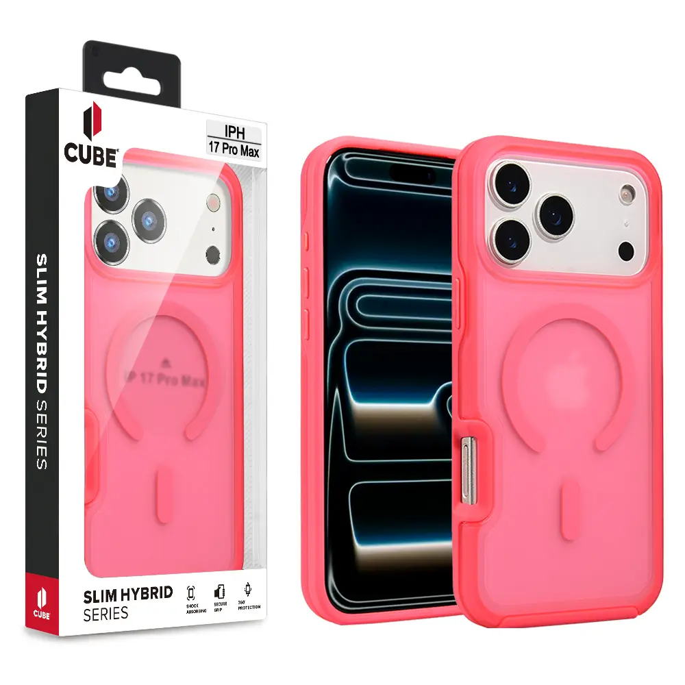 Translucent Cover with Matte Raised Tough TPU Edge Compatible with MagSafe
