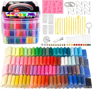 50/70/ 86 Pcs Polymer Clay Kit Oven Bake Modeling Clay with Sculpting Tools Great Gift Set for Kids and Beginners Non-Toxic Safe Environment-Friendly