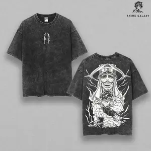 Sung Jin Woo x Solo Leveling Anime Manga Hoodies Washed Heavy Cotton T-shirt, Gift For Anime Fan, Anime Lover, Manga Lover Gift Gift For Him Gift For Her Menswear Clothing Z9G