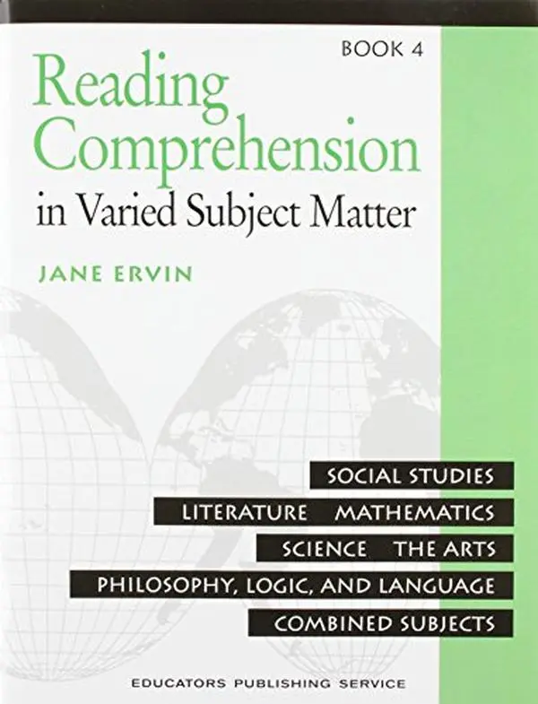 USED Book - Reading Comprehenion in Varied Subject Matter: Book 4 : Social Studies, Literature, Mathematics, Sciience, The Arts, Philosophy, Logic, and Language, Combined Subjects by Jane Ervin (Paperback) - english