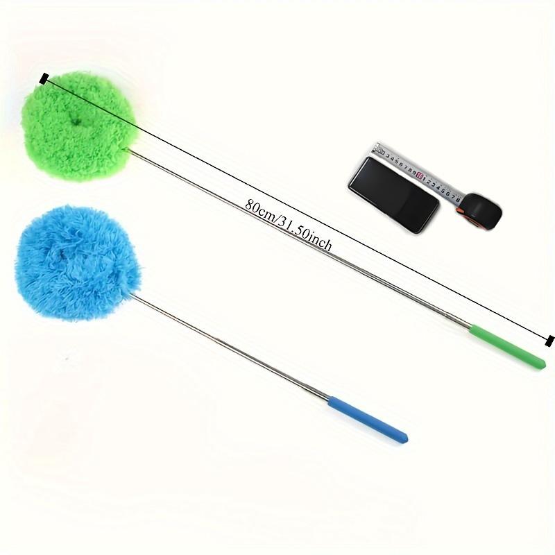 Extendable Microfiber Ceiling Fan Duster - Reusable, Effortless Cleaning Brush , Ideal For RVs & Home Use,  Blue Green Pink