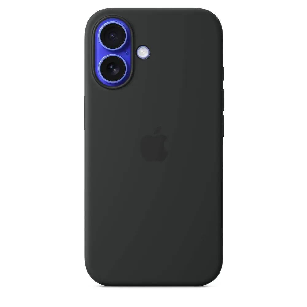 Apple iPhone 16 Silicone Case with MagSafe - Black Apple iPhone 16 Silicone Case with MagSafe - Black