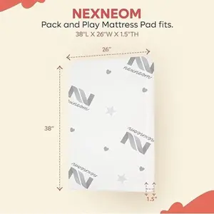 Pack and Play Mattress Memory Foam 38x26 Breathable & Skin-Friendly with Cover