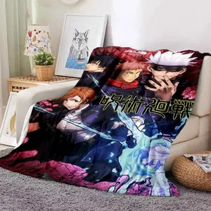 3D Cartoon Jujutsu Kaisen Anime Itadori Yuj Blanket,Soft Throw Blanket For Home Bedroom Bed Sofa Travel Picnic Office Cover Kids