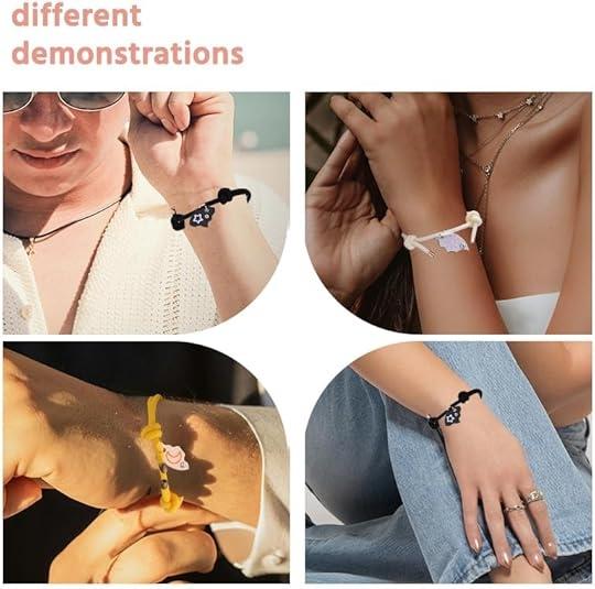 3-Pcs Sun, Moon, Star Magnetic Bracelet, BFF Puzzle Design Jewelry with Sequin Details, Ideal Friendship Gift for Sister & Best Friends, Graduation Back to School Gift