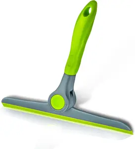 10 Inch Handheld Window Squeegee for Glass, Shower Doors, Mirrors and Car Windshield Cleaning with Rotating Head