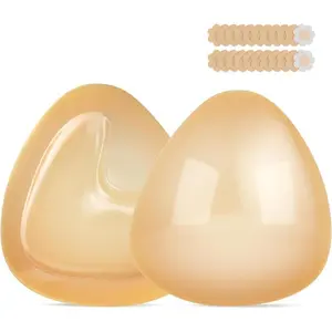 Double Sided Sticky Bra Inserts, Reusable Push Up Adhesive Pads with Padding for Bikini cake circle clothes accessory reusable skin adhesive cover reusable nipple cover
