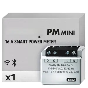 PM Mini Gen3 | WiFi  Power Meter 1  16 A |  Automation |  Gateway | Compatible with Alexa &   | iOS Android App | No Hub Required |  Schedules