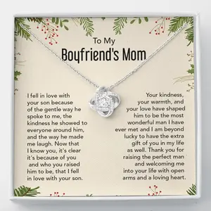 Personalized Christmas Gift for Boyfriend's Mom, To My Boyfriend Mom Necklace, Bf Mom Gift Ideas 1001c