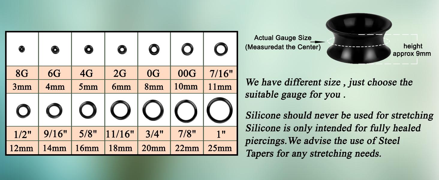 30Pcs Silicone Ear Gauges Flexible Ear Tunnels Plugs Stretchers Expander Double Flared Flesh Ear Piercing for Women Men