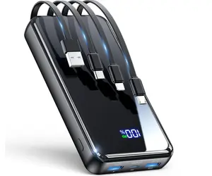 Portable Charger, 42800mAh Power Bank Built-in Cable, PD 22.5w Fast Charging Powerbank, External Battery Pack with 6 Outputs & 2 Inputs, Travel Phone Charger Compatible for iPhone,Samsung,Google