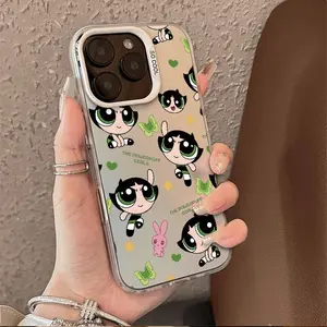 Green-toned girl Phone Case for iPhone 17 Air 16Pro Max 15 14Plus 13 12 11 XR XS Aesthetic Black Shockproof Anti-Drop Durable Protection high-quality protective Tree S24 S22 Ultra Masked Cover Cute Cat Bow Stylish Soft, Accessories, Smartphone