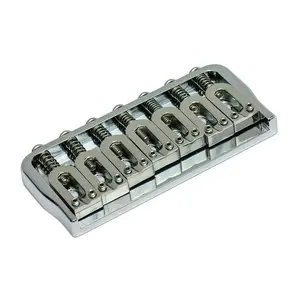 Hipshot 7-String LEFT-HANDED Hardtail Fixed Electric Guitar Bridge .125", CHROME