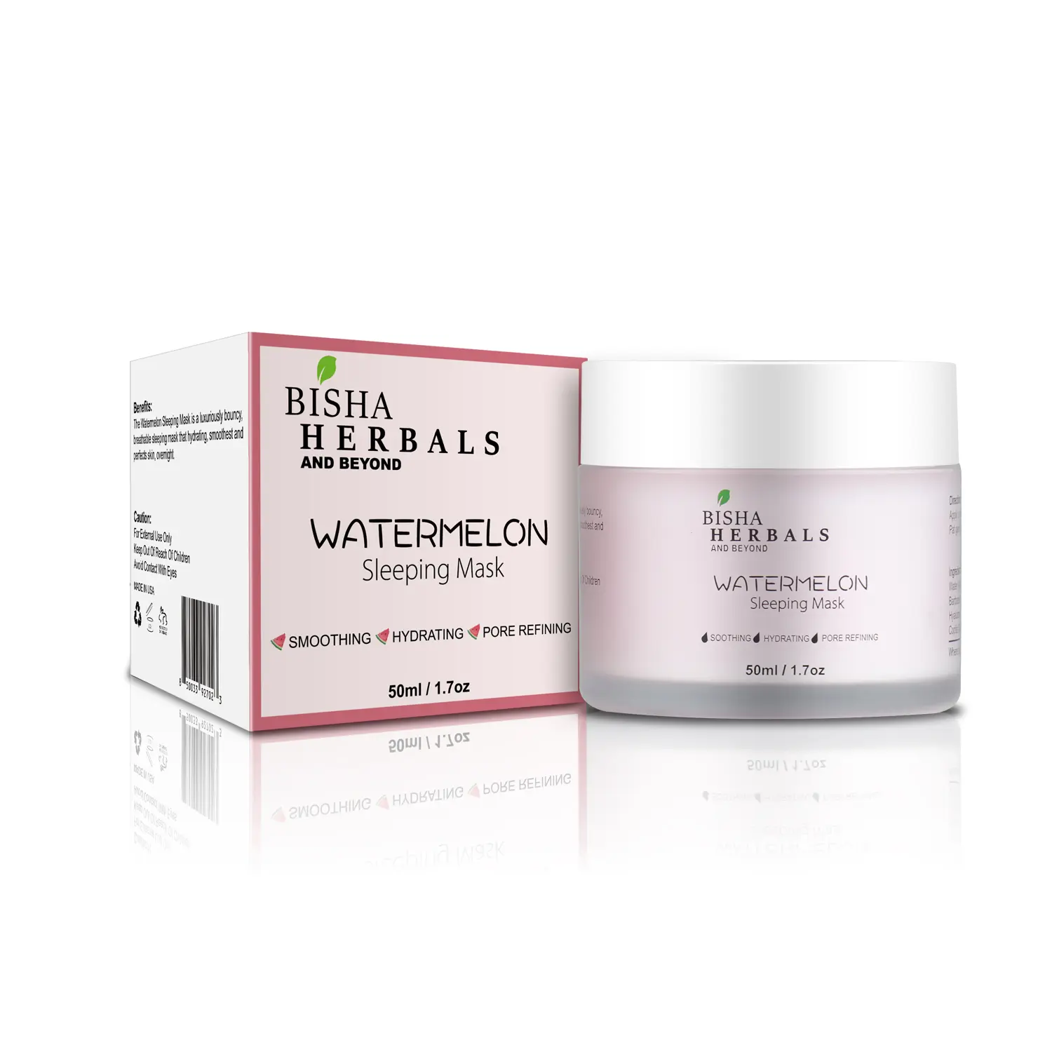Bisha Herbals Watermelon Extract Face Sleeping Mask – Hydrating, Skin Brightening & Anti-Aging Skincare Nourishing Moisturizer Hydrate Comfort Moisture Moisturizing