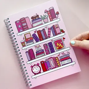 Romance Reader Spiral Dot Grid Notebook